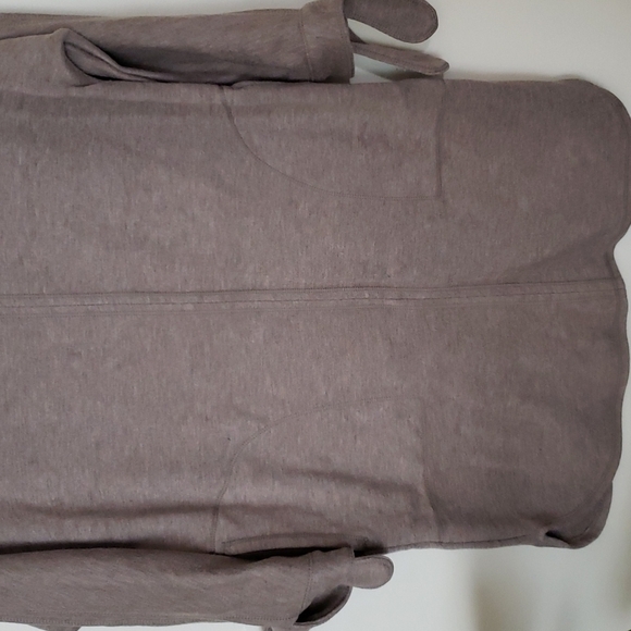 Max Studio weekend neutral color fleece lined sweatshirt dress, trendy, Sz S - Picture 4 of 9